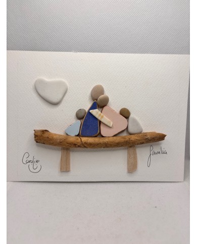 ILUSTRACIÓN HECHA CON TROCITOS DE MAR