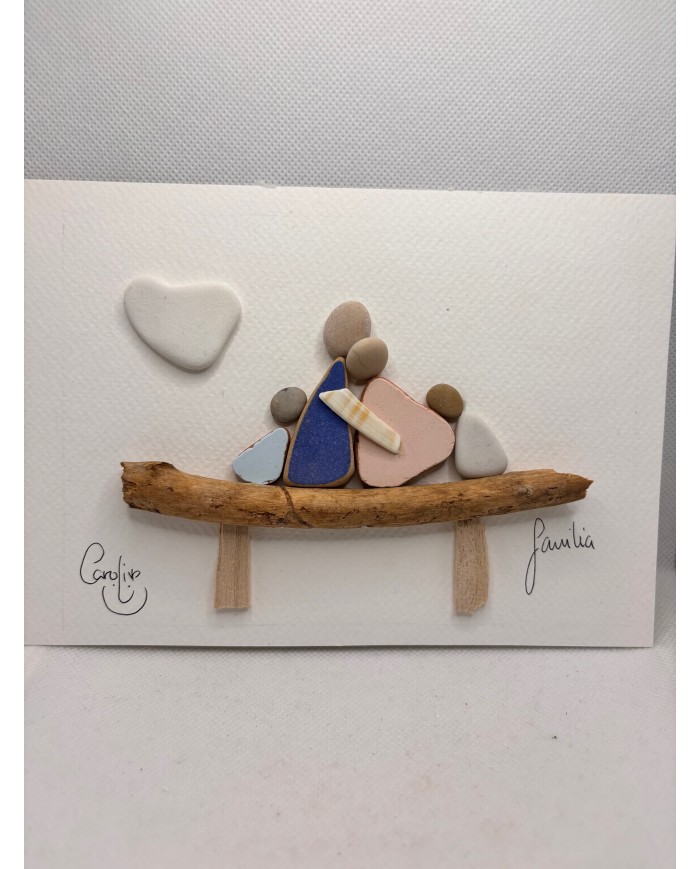 ILUSTRACIÓN HECHA CON TROCITOS DE MAR