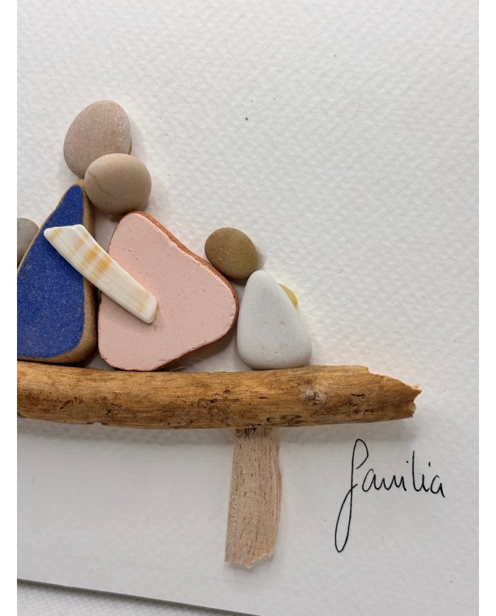 ILUSTRACIÓN HECHA CON TROCITOS DE MAR