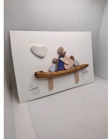 ILUSTRACIÓN HECHA CON TROCITOS DE MAR