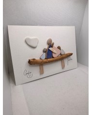 ILUSTRACIÓN HECHA CON TROCITOS DE MAR