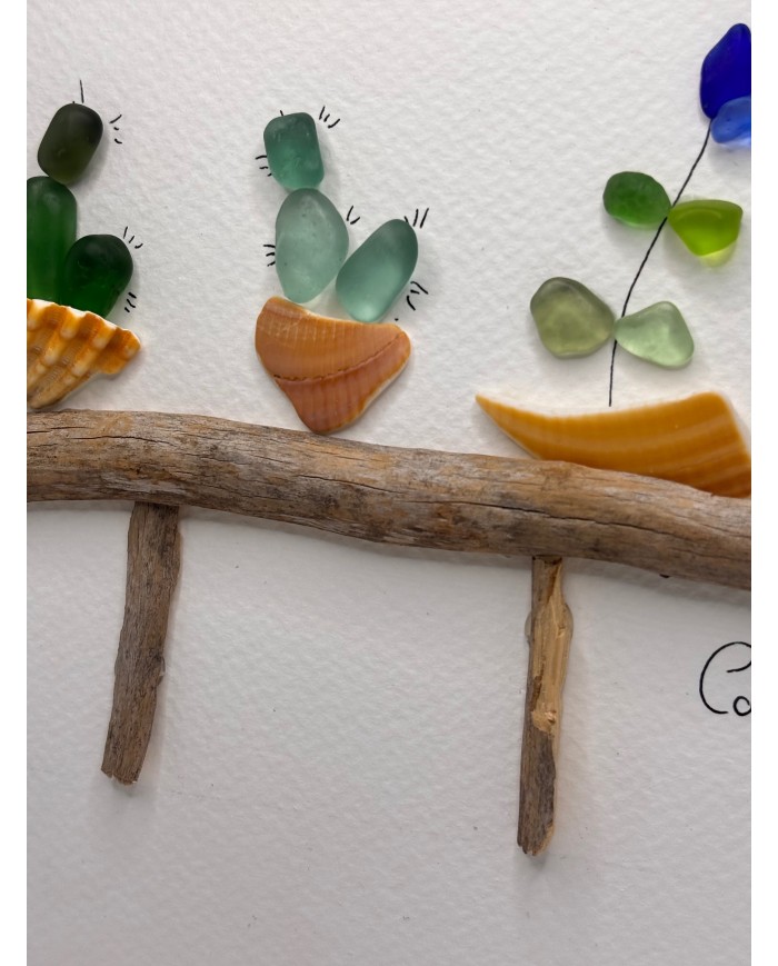 ILUSTRACIÓN HECHA CON TROCITOS DEL MAR MEDITERRÁNEO