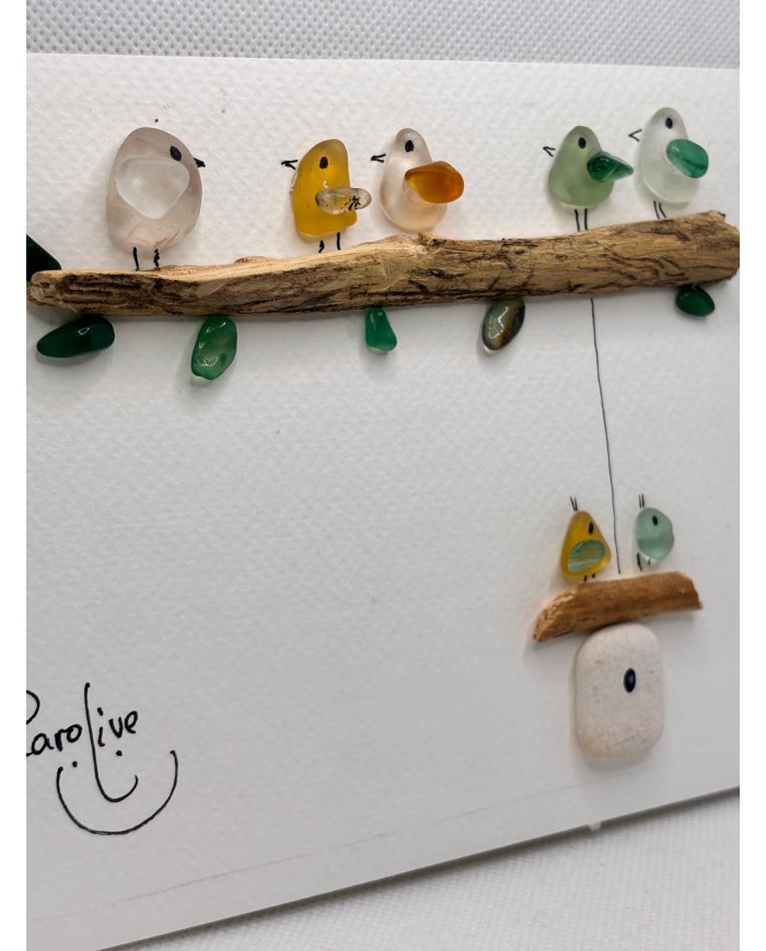 ILUSTRACIÓN HECHA CON CRISTAL MARINO O LÁGRIMAS DE SIRENA