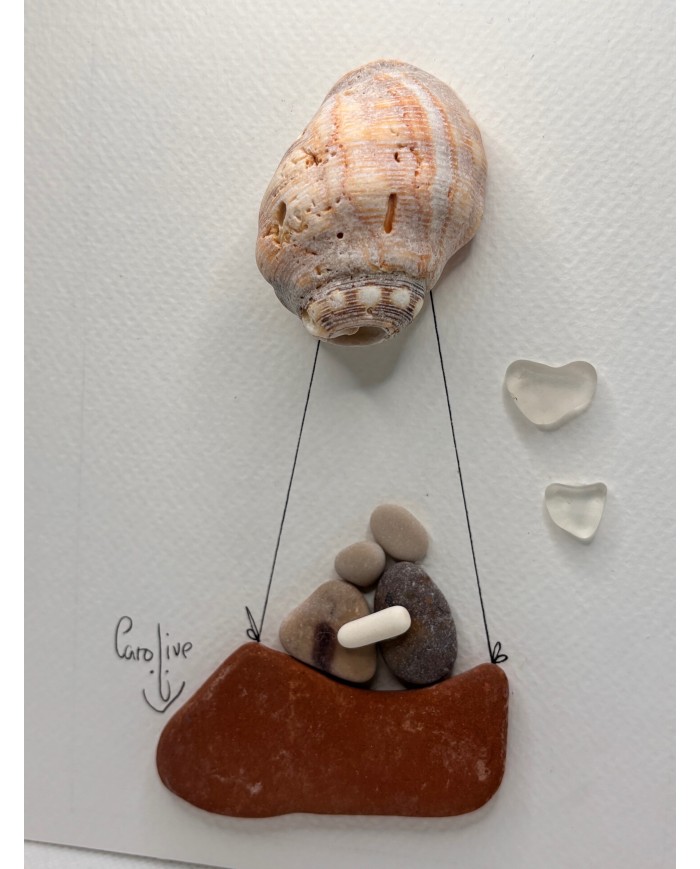 ILUSTRACIÓN HECHA CON TROCITOS DEL MAR MEDITERRÁNEO