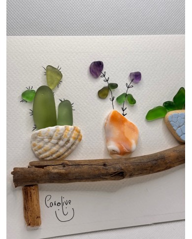 ILUSTRACIONES DE CRISTAL MARINO Y TROCITOS DE MAR