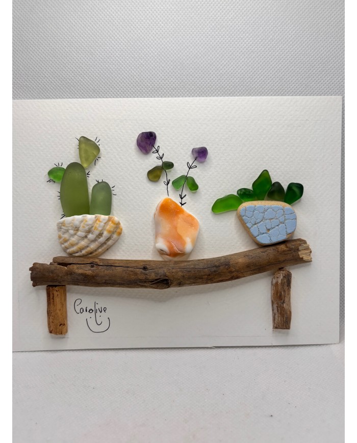 ILUSTRACIONES DE CRISTAL MARINO Y TROCITOS DE MAR