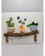 ILUSTRACIONES DE CRISTAL MARINO Y TROCITOS DE MAR