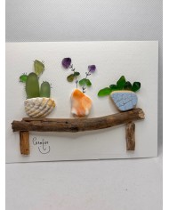 ILUSTRACIONES DE CRISTAL MARINO Y TROCITOS DE MAR