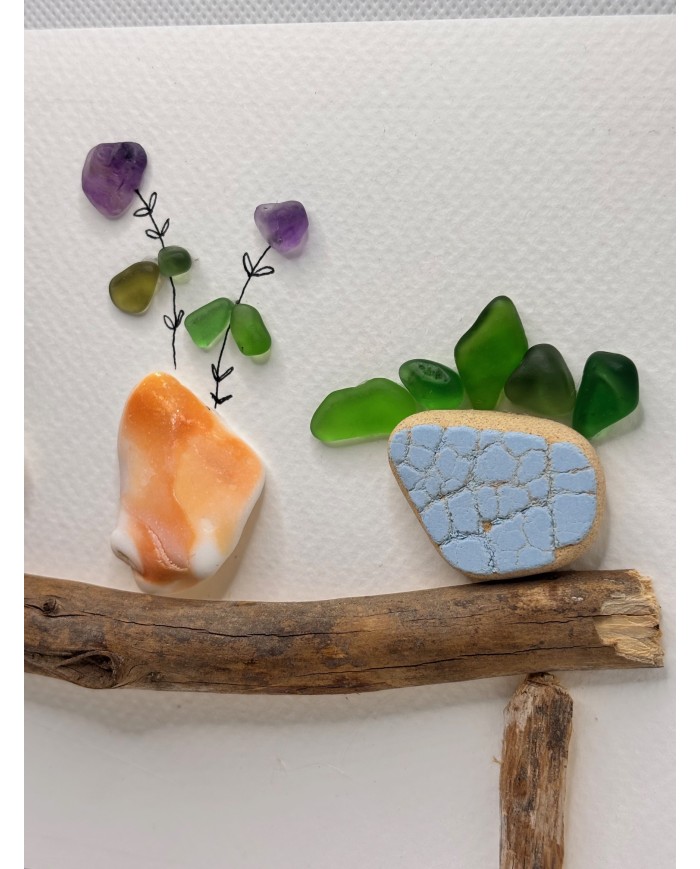 ILUSTRACIONES DE CRISTAL MARINO Y TROCITOS DE MAR