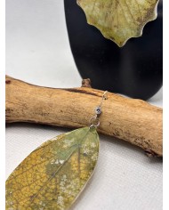 PENDIENTES ARTESANOS DE HOJA NATURAL ESQUELETIZADA