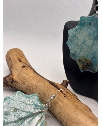 PENDIENTES ARTESANOS DE HOJA NATURAL