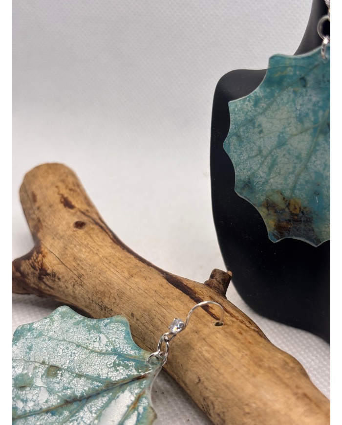 PENDIENTES ARTESANOS DE HOJA NATURAL