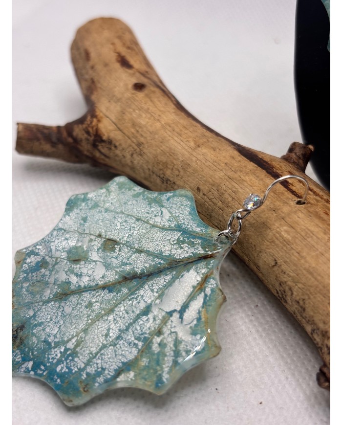 PENDIENTES ARTESANOS DE HOJA NATURAL