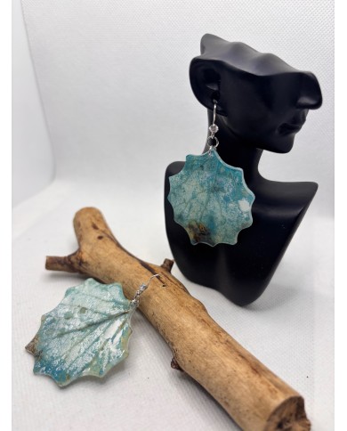 PENDIENTES ARTESANOS DE HOJA NATURAL