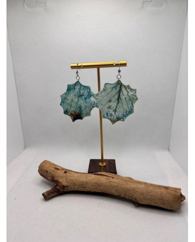 PENDIENTES ARTESANOS DE HOJA NATURAL