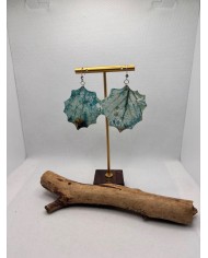 PENDIENTES ARTESANOS DE HOJA NATURAL