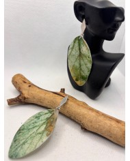 PENDIENTES ARTESANOS DE HOJA NATURAL ESQUELETIZADA