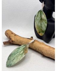 PENDIENTES ARTESANOS DE HOJA NATURAL ESQUELETIZADA
