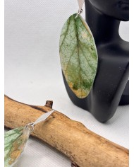 PENDIENTES ARTESANOS DE HOJA NATURAL ESQUELETIZADA