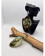 PENDIENTES ARTESANOS DE HOJA NATURAL ESQUELETIZADA