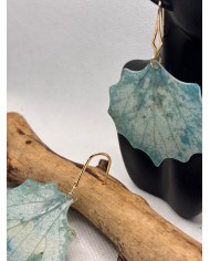 PENDIENTES ARTESANOS DE HOJA NATURAL ESQUELETIZADA