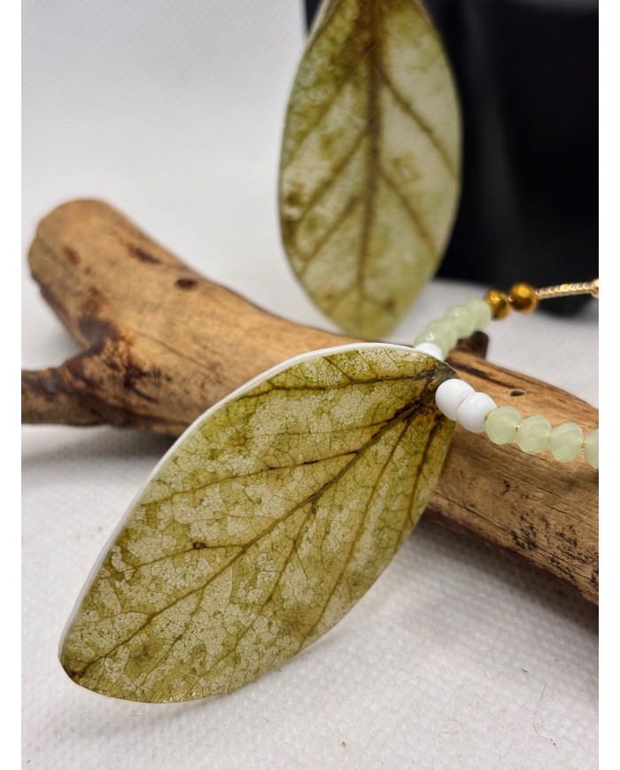 PENDIENTES ARTESANOS DE HOJA NATURAL ESQUELETIZADA