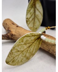 PENDIENTES ARTESANOS DE HOJA NATURAL ESQUELETIZADA
