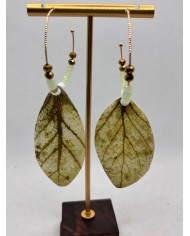 PENDIENTES ARTESANOS DE HOJA NATURAL