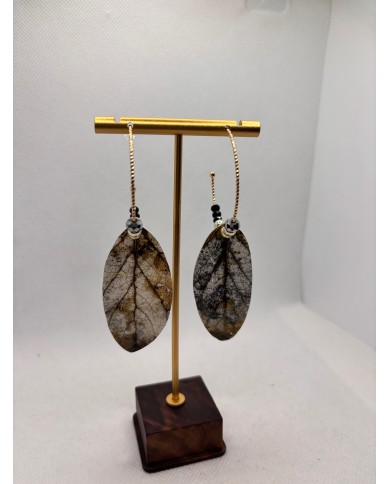 PENDIENTES ARTESANOS DE HOJA NATURAL