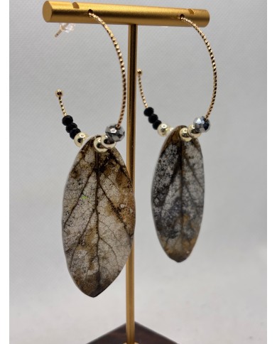 PENDIENTES ARTESANOS DE HOJA NATURAL