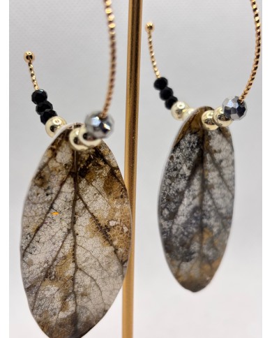 PENDIENTES ARTESANOS DE HOJA NATURAL