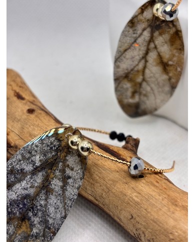PENDIENTES ARTESANOS DE HOJA NATURAL