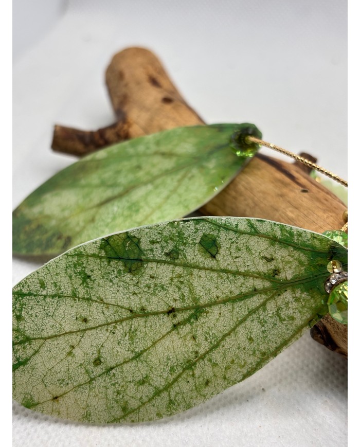 PENDIENTES ARTESANOS DE HOJA NATURAL ESQUELETIZADA