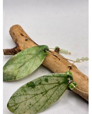 PENDIENTES ARTESANOS DE HOJA NATURAL ESQUELETIZADA