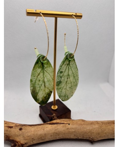 PENDIENTES ARTESANOS DE HOJA NATURAL ESQUELETIZADA