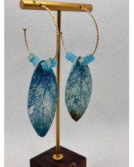 PENDIENTES ARTESANOS DE HOJA NATURAL ESQUELETIZADA