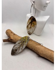 PENDIENTES DE HOJA NATURAL ESQUELETIZADA