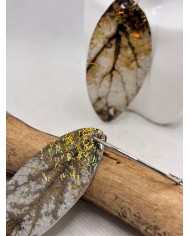 PENDIENTES DE HOJA NATURAL ESQUELETIZADA