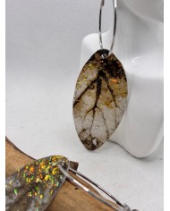 PENDIENTES DE HOJA NATURAL ESQUELETIZADA
