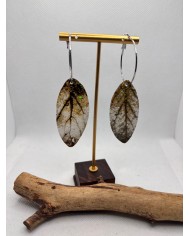 PENDIENTES DE HOJA NATURAL ESQUELETIZADA