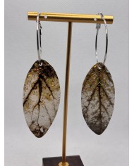 PENDIENTES DE HOJA NATURAL ESQUELETIZADA