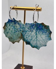 PENDIENTES ARTESANOS DE HOJA DE ÁLAMO