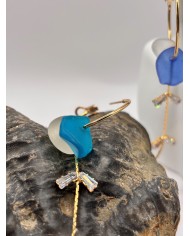 PENDIENTES ARTESANOS DE CRISTAL MARINO