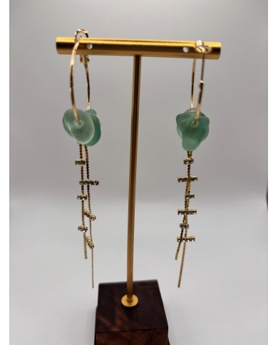 PENDIENTES DE CRISTAL MARINO O LÁGRIMAS DE SIRENA