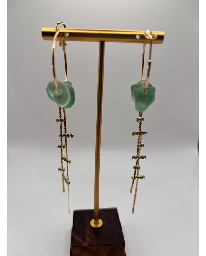 PENDIENTES DE CRISTAL MARINO O LÁGRIMAS DE SIRENA