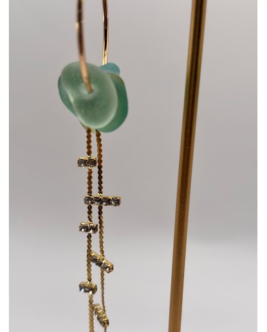 PENDIENTES DE CRISTAL MARINO O LÁGRIMAS DE SIRENA