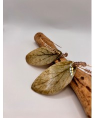 PENDIENTES ARTESANOS DE HOJA NATURAL ESQUELETIZADA