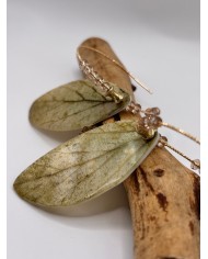 PENDIENTES ARTESANOS DE HOJA NATURAL ESQUELETIZADA