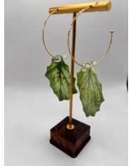 PENDIENTES ARTESANOS DE HOJA NATURAL ESQUELETIZADA