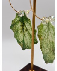 PENDIENTES ARTESANOS DE HOJA NATURAL ESQUELETIZADA